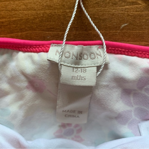 new Baby Girls floral pink ruffle swim bottom - Picture 5 of 5